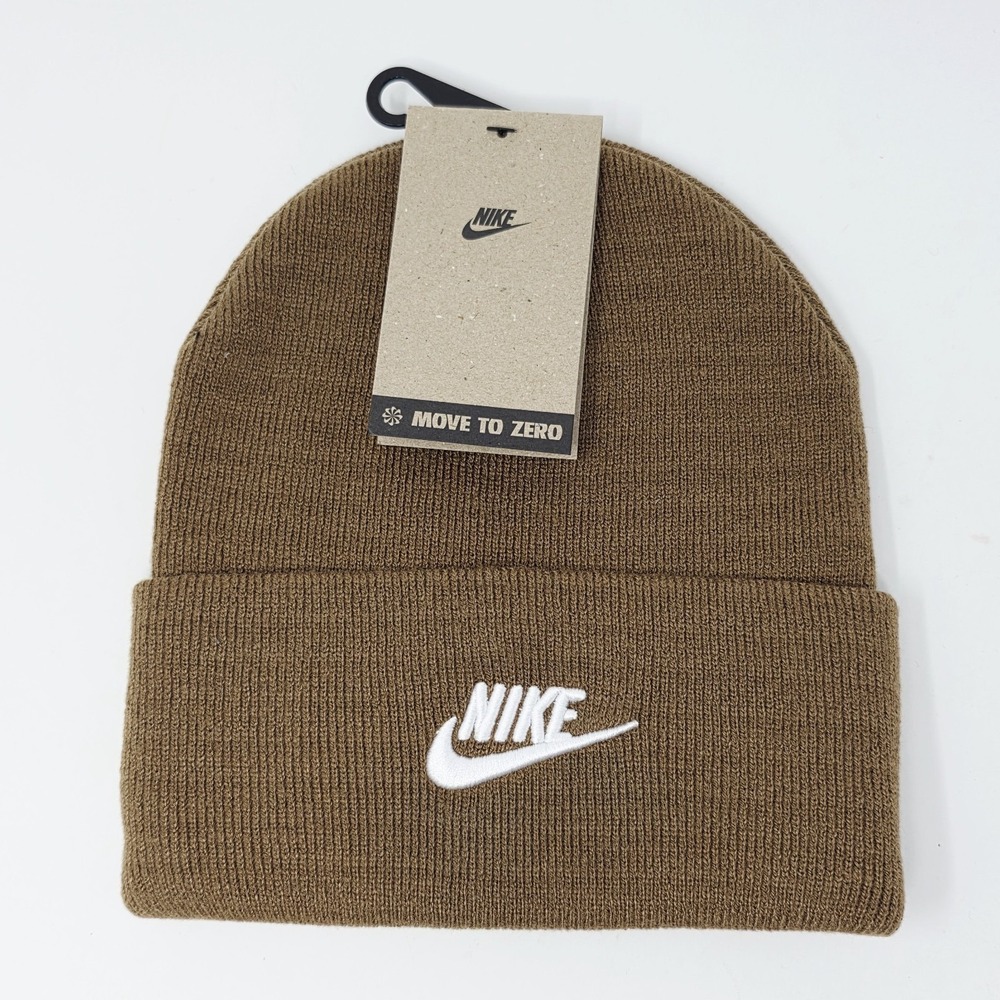 Nike Peak Futura Tall‎ Cuff Beanie Hat Sportswear Cap Casual HF0186-235 Brown